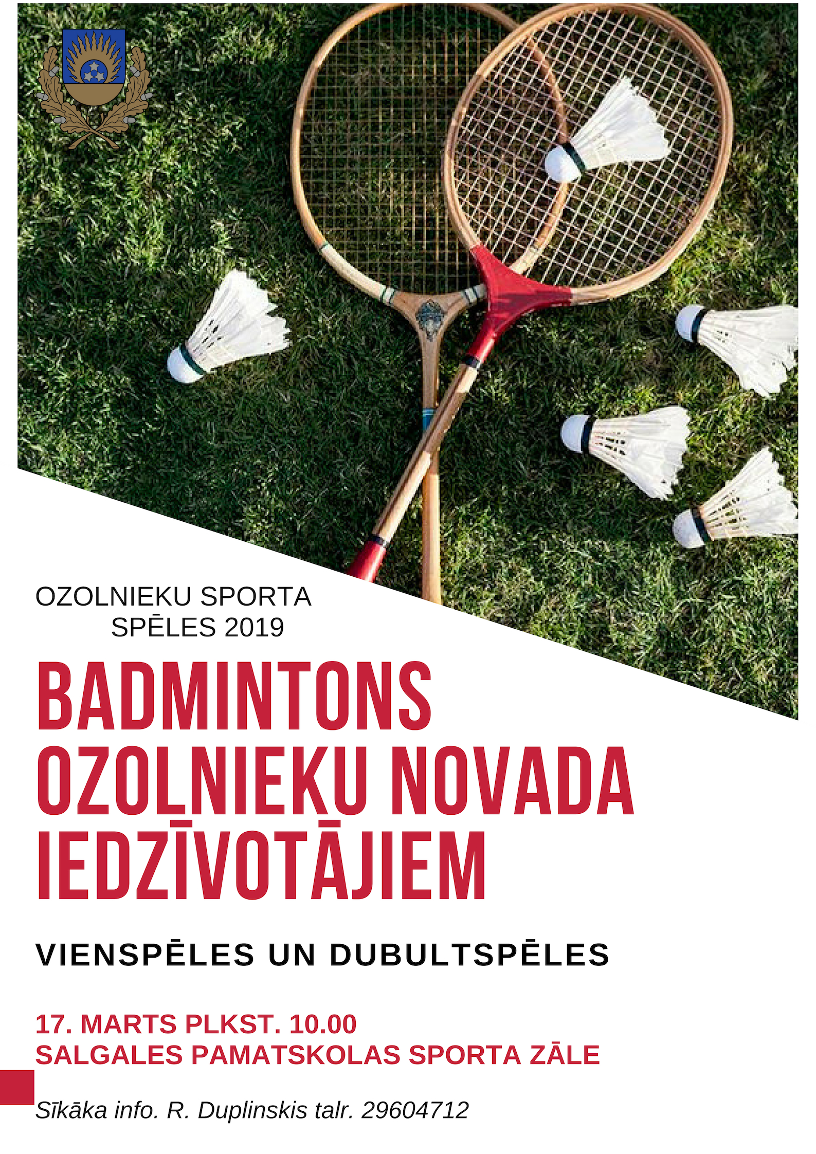 Badmintona plakāts