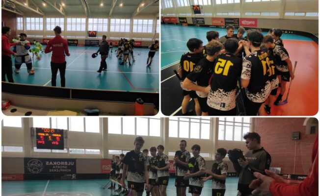 U15 florbola komandas kolāža