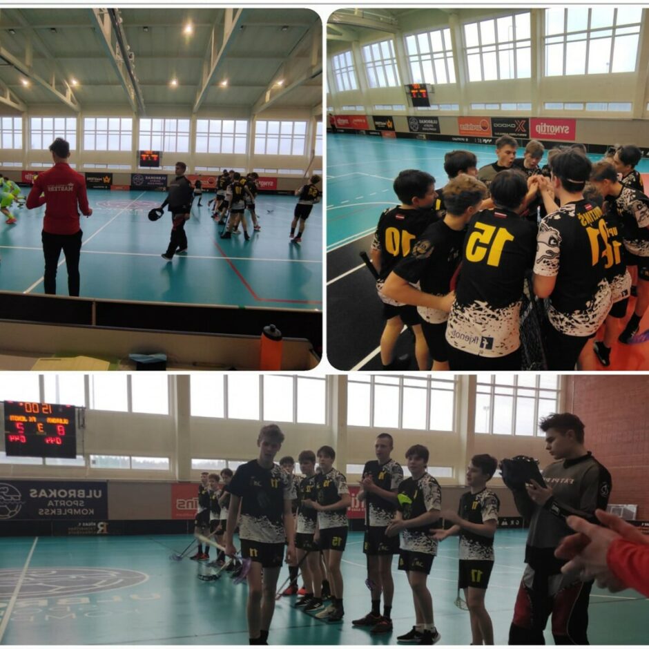 U15 florbola komandas kolāža