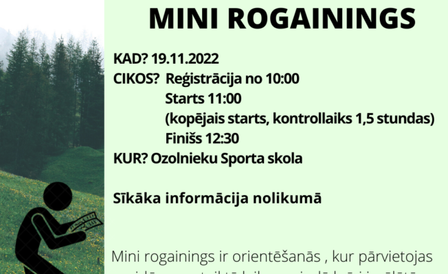 Ozolnieku mini rogainonga afiša