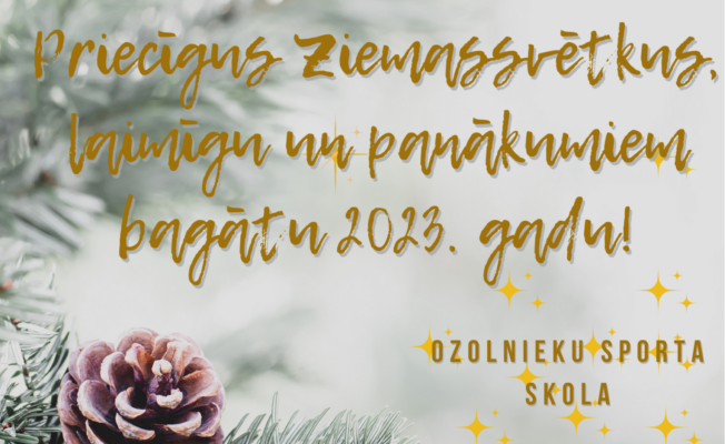 Apsveikums Ziemassvētkos un jaunajā gadā 2023