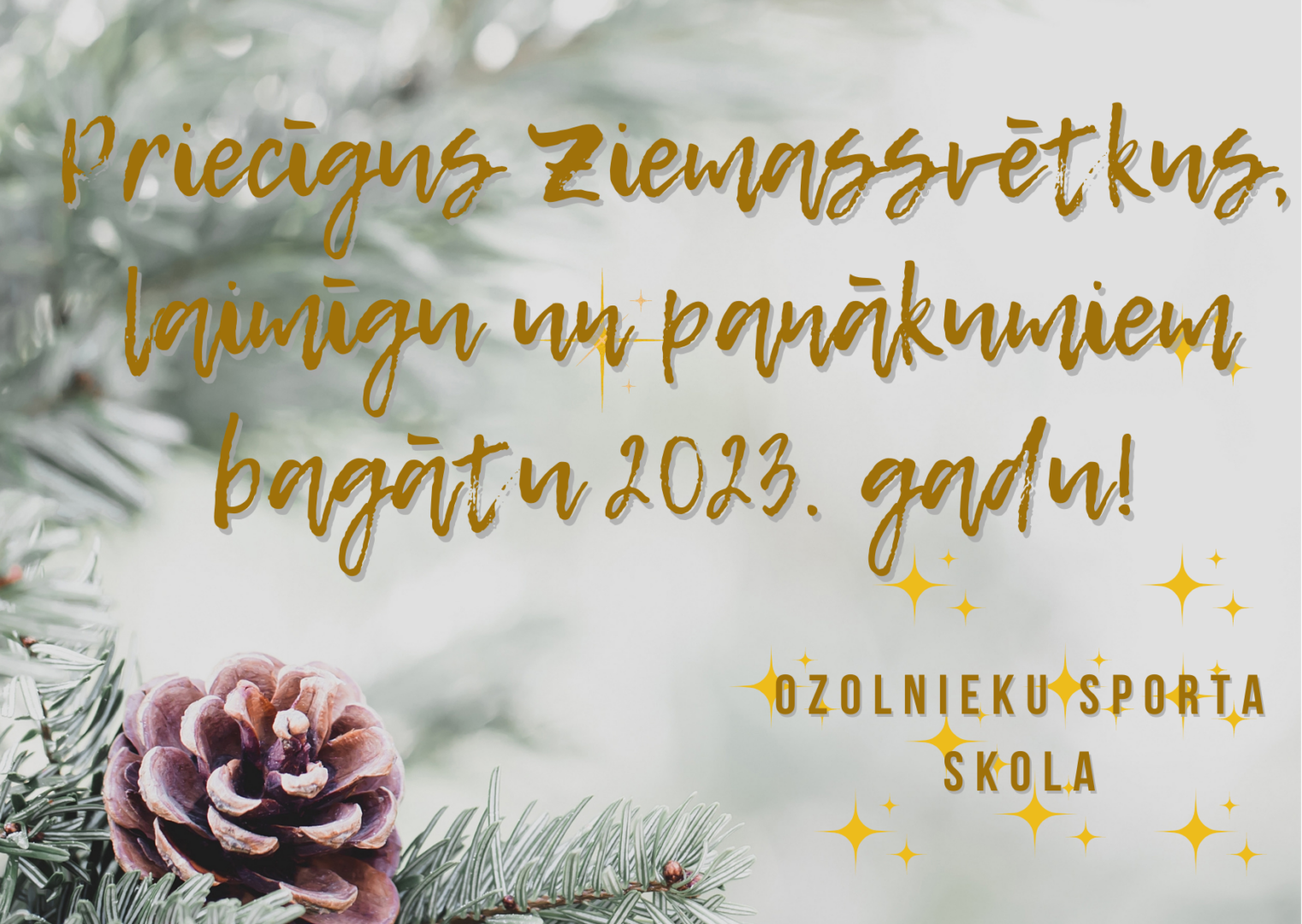 Apsveikums Ziemassvētkos un jaunajā gadā 2023
