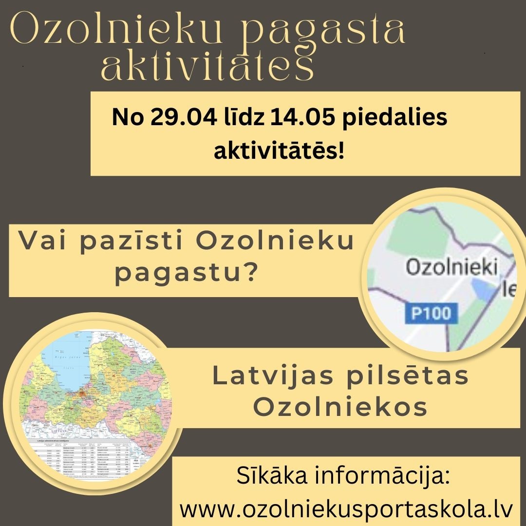 Afiša aktivitātei vai pazīsti Ozolniekus