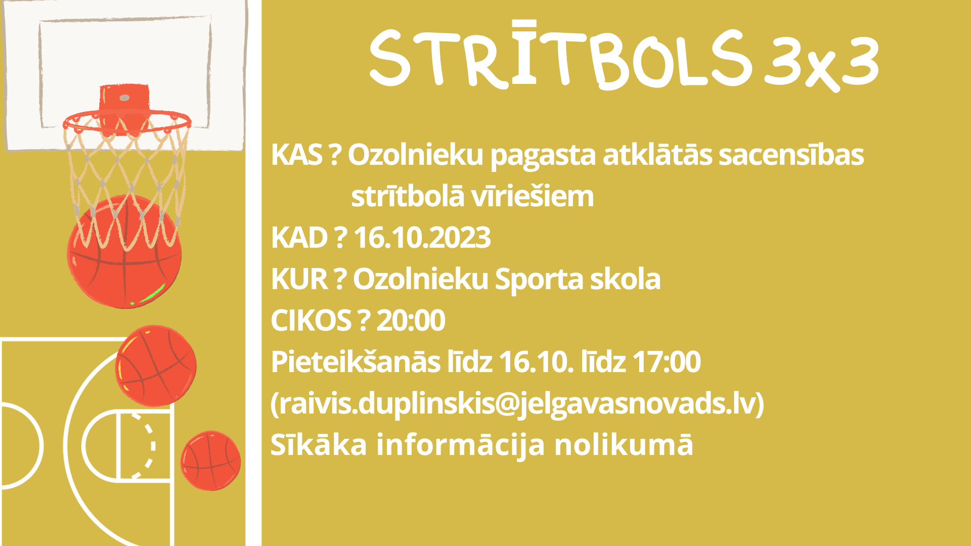 Afiša strītbola sacensībām